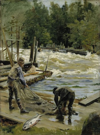 Salmon fishing, 1892 | Free Photo - rawpixel