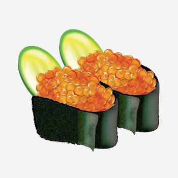 Salmon roe sushi hand drawn | Free Photo - rawpixel