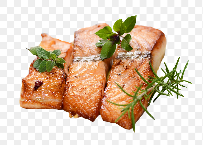Salmon steaks png sticker, transparent | Free PNG - rawpixel
