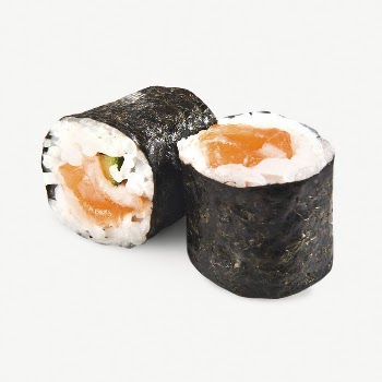 Salmon sushi roll collage element | Free PSD - rawpixel