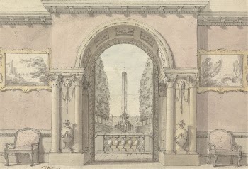Saloon with an Arch to a Garden | Free Photo - rawpixel