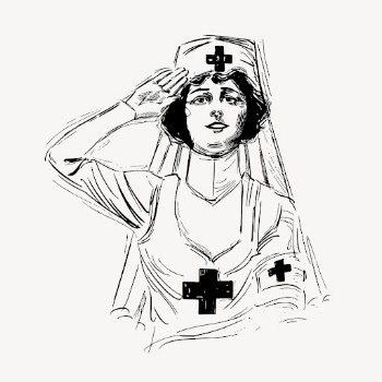 Salute nurse soldier, woman illustration | Free Vector Illustration - rawpixel