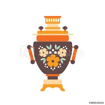 Samovar flat vector illustration