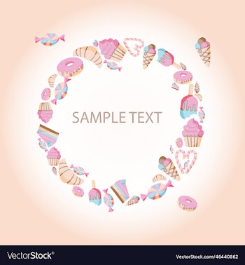 sample of invitation with sweets