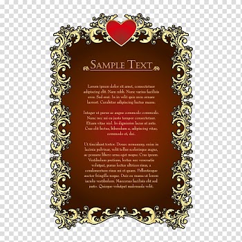 Sample text, Texture gold frame transparent background PNG clipart
