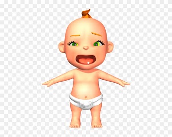 Samples With More Realistic Or More Toon Characters - Baby Cartoon 3d Png