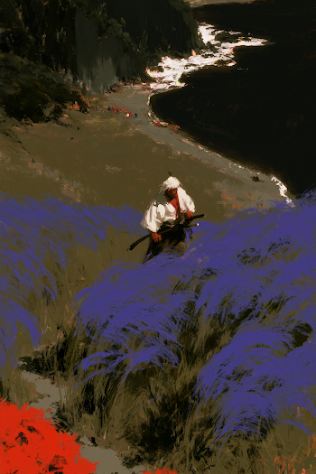 Samurai Among Purple Grasses