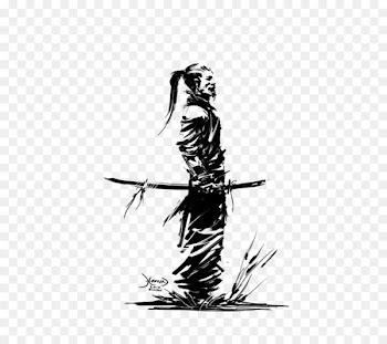 Samurai Drawing Art Warrior Katana - Knight 