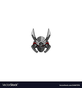 Samurai shogun creative logo vector image