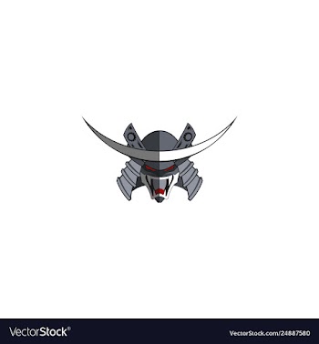 Samurai shogun creative logo vector image