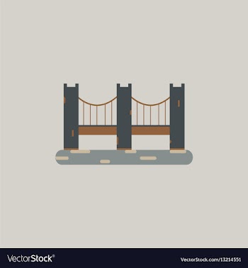 San francisco bridge metal bridge vector image
