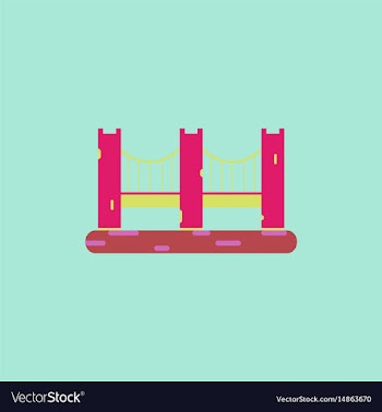 San francisco bridge metal bridge vector image