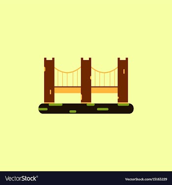 San francisco bridge metal bridge vector image