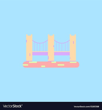San francisco bridge metal bridge vector image