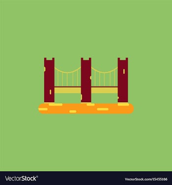 San francisco bridge metal bridge vector image