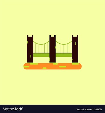 San francisco bridge metal bridge vector image