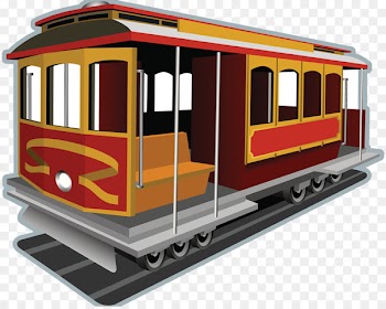 San Francisco cable car system Tram Train Rail transport - Retro railway train 