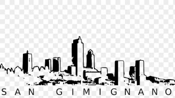 San Gimignano png city silhouette, | Free PNG - rawpixel