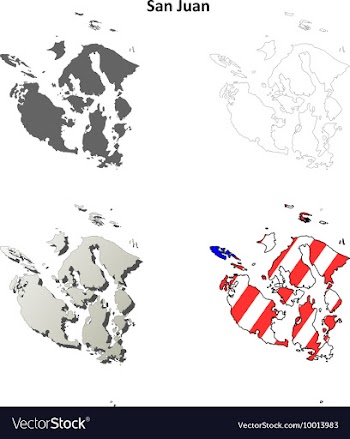 San Juan Map Icon Set vector image