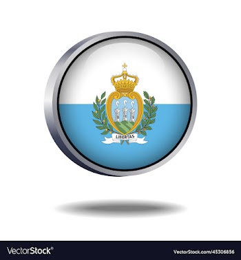 san marino flag button