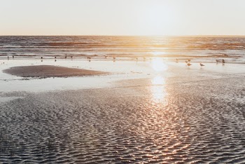 Sand and Red Sun