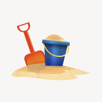 Sand bucket clipart, toy illustration | Free Vector - rawpixel