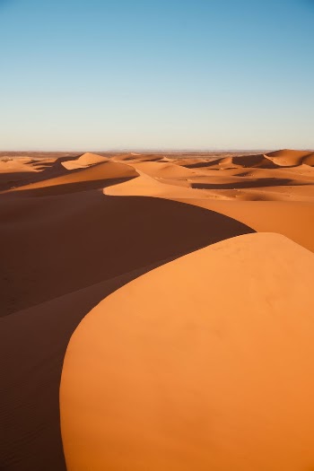 Sand Dunes in Desert