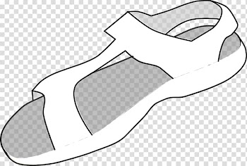 Sandal Cartoon Flip-flops Shoe , White sandals transparent background PNG clipart