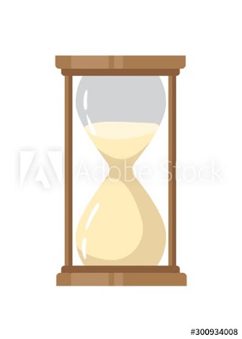 Sandglass flat vector illustration