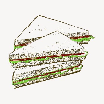 Sandwich, food clipart, illustration psd. | Free PSD - rawpixel