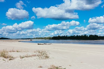 Sandy beach at the river