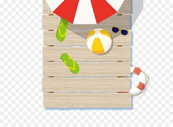 Sandy Beach Cartoon - Vector cartoon beach element 