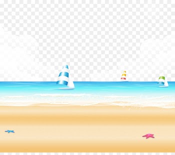 Sandy Beach Shore Sea - Vector beach 