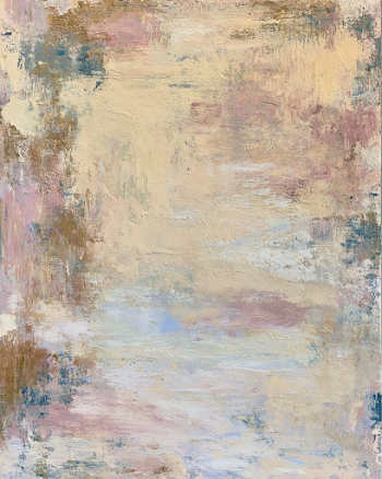 Sandy Beige Contemporary Abstract Art