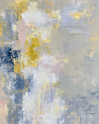 Sandy Beige Contemporary Abstract Art
