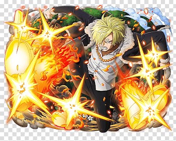 Sanji Vinsmoke, yellow-haired male anime character illustration transparent background PNG clipart
