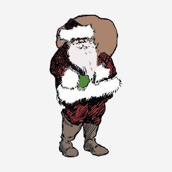 Santa carrying gifts, vintage Christmas | Free Photo - rawpixel