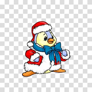 Santa chick , Christmas Bruce transparent background PNG clipart