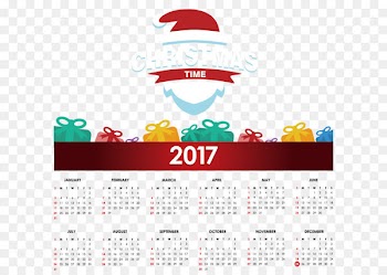 Santa Claus Advent calendar Christmas - Vector Hand-painted Christmas 2017 Calendar 