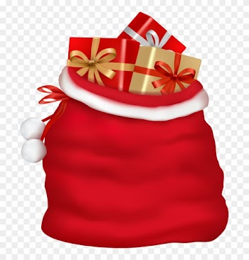 Santa Claus And Gift Bags Vector - Santa's Bag Of Presents