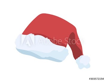 Santa claus cap flat vector illustration