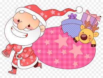 Santa Claus Cartoon - Santa Claus presents back 