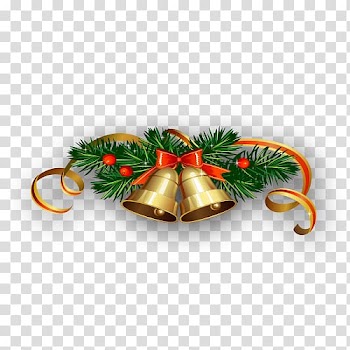 Santa Claus Christmas Bell, Christmas bells transparent background PNG clipart