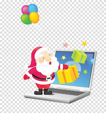 Santa Claus Christmas card, Computer Cartoon Christmas balloon decoration transparent background PNG clipart