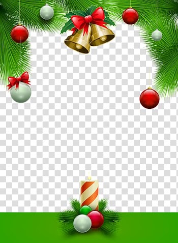 Santa Claus Christmas card frame, Christmas Frame transparent background PNG clipart