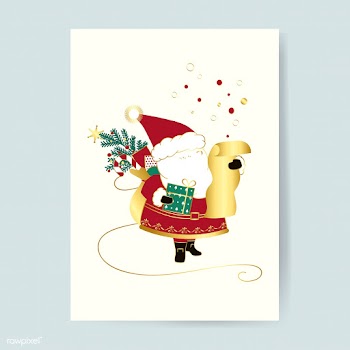 Santa Claus Christmas card vector | Free stock vector - 503522