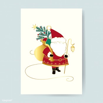 Santa Claus Christmas card vector | Free stock vector - 503526