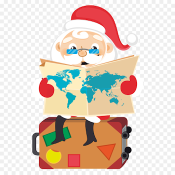 Santa Claus Christmas Clip art - Cartoon Santa Claus sitting png ...