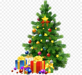 Santa Claus Christmas Day Christmas tree Clip art - Large Transparent PNG Christmas Tree with Gifts 