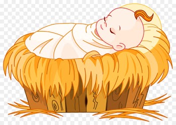 Santa Claus Christmas Day Nativity scene Manger Image - puppetry ornament 